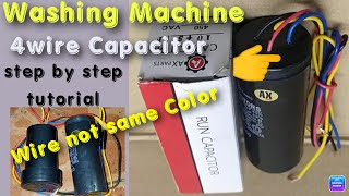 4wire Capacitor washing machine wiring Connection STEP BY STEP  TAGALOGTUTORIAL