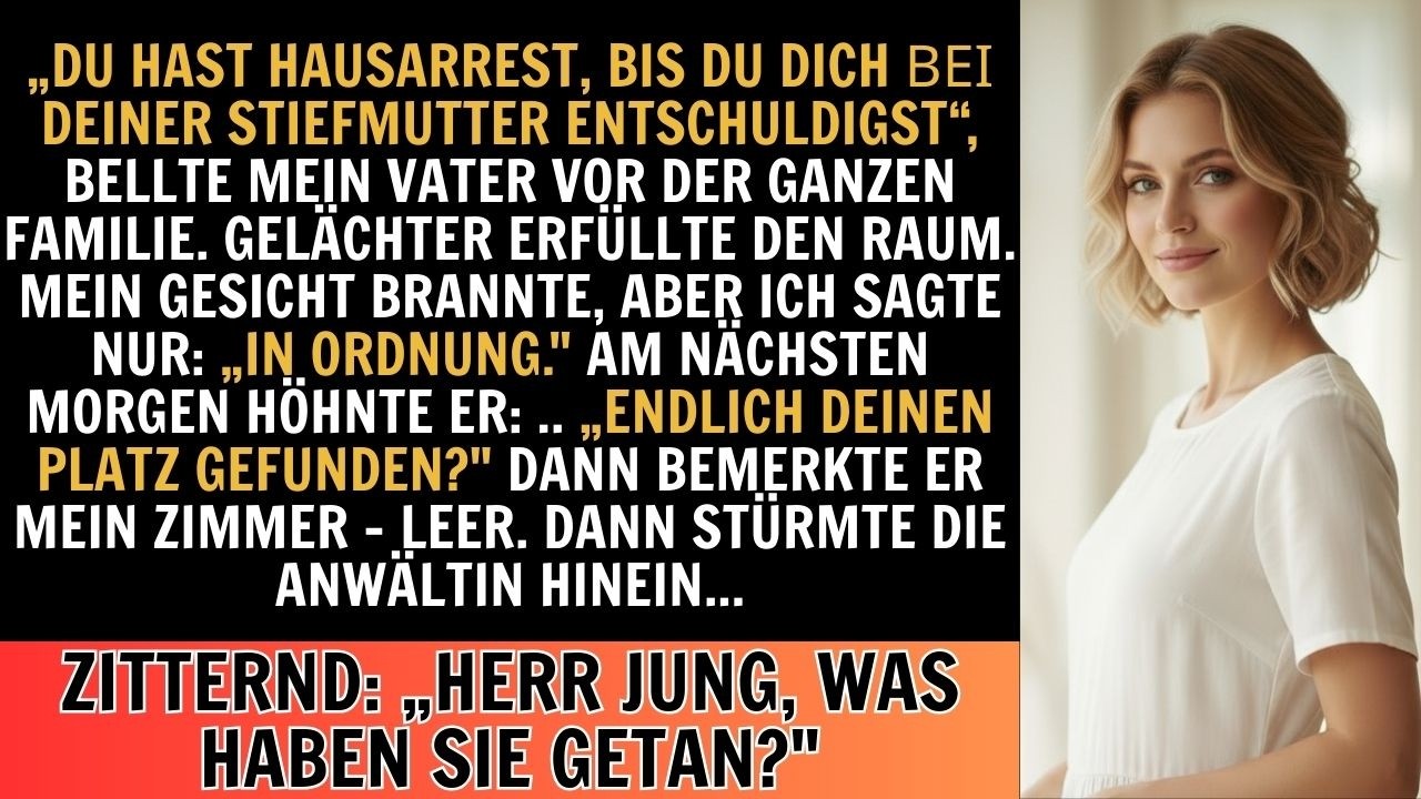 Mein Vater zwang mich, mich bei seiner Frau zu entschuldigen dann verlor er den 50-Millionen-€-Deal.