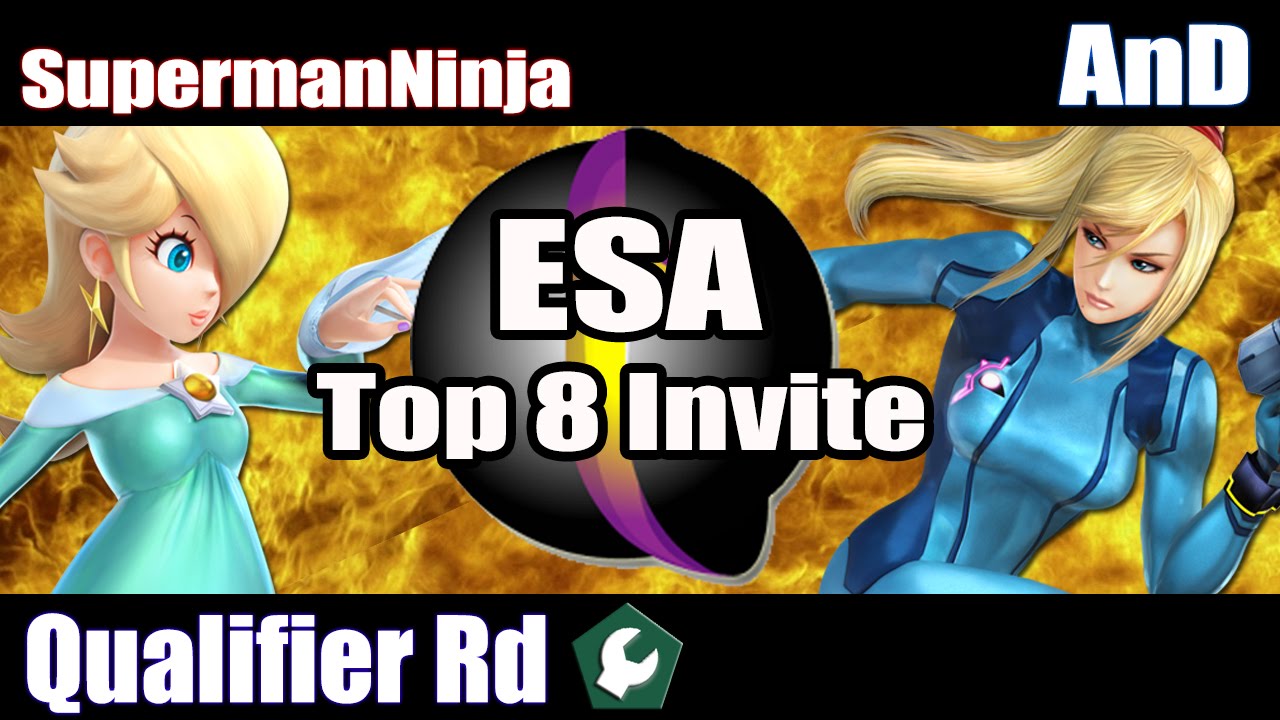 ESA Top 8 Invite: SSB Wii U - Qualifier Rd - SupermanNinja vs AnD [720p/60fps]
