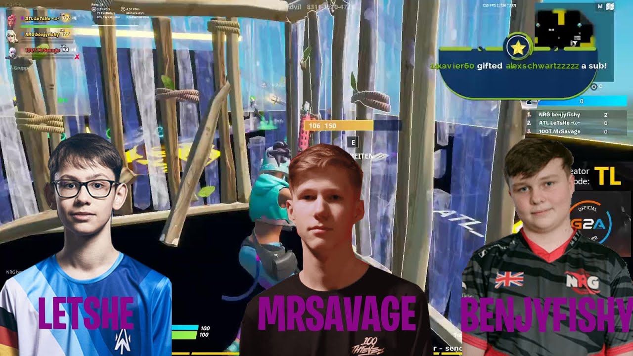 Letshe vs MrSavage vs Benjyfishy short build fight