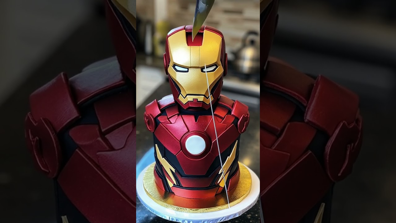 IRON MAN 5th BIRTHDAY CAKE 🎂🦾💥  Epic Superhero Design with Arc Reactor & Lightning