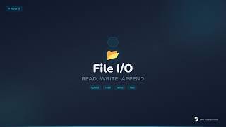 Video 20 — File I/O