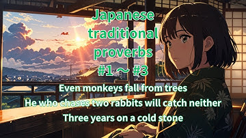 Japanese traditional proverbs　#1～#3　Even monkeys fall from trees～ #Kotowaza #Japaneseculture #Wisdom