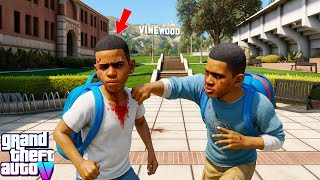 😱👶🏽 Kid Franklin's School Fight with Kid Lamar 👶🏽😱GTA 5 Kid Franklin Real Life Mod S1 EP5 screenshot 2