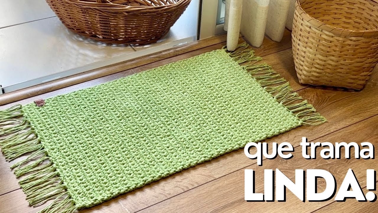 Tapete de Crochê |TAPETE LIMÃO - QUE TRAMA LINDA!!! Básico e fácil de fazer, você vai amar!!