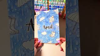 Coloring the rain theme for my April Bullet Journal ☔️ #bulletjournal #coloring #color #art #cozy