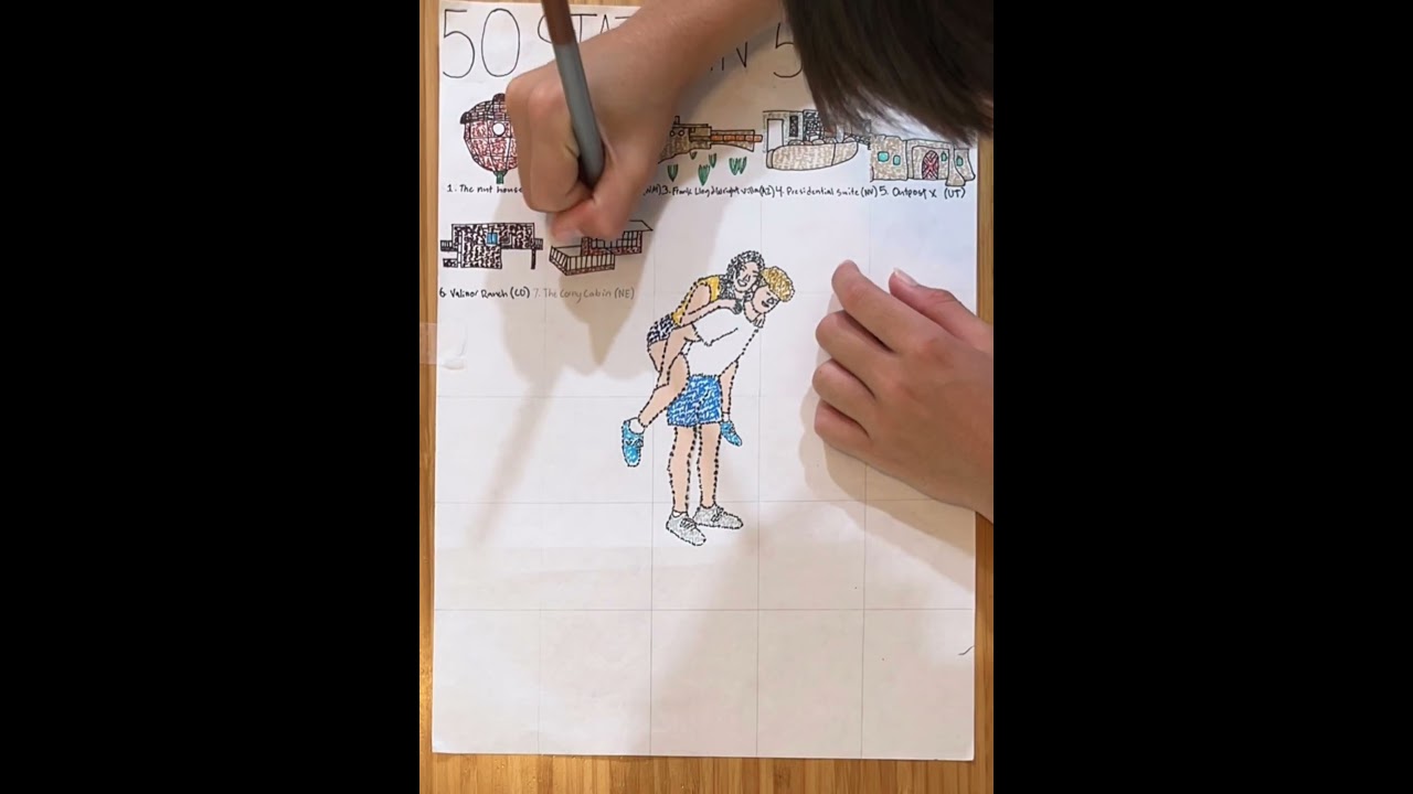 Ryan Trahan 50 states in 50 days series drawing day 7 