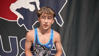 Korbin Kiessling (Maryland) | 41 kg U15 Greco-Roman champion | 2026 U.S. Open Championships