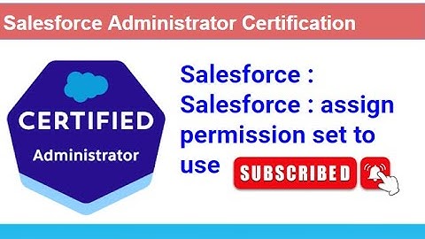 Salesforce : assign permission set to user