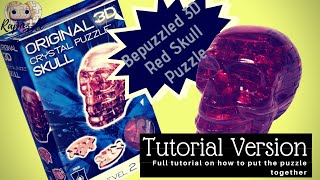 Bepuzzled 3D Crystal Puzzle Red Skull Tutorial Version