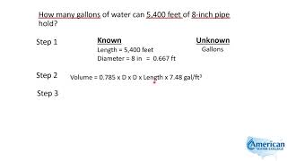 Pipe Volume Calculation  | Texas Class C Groundwater Math screenshot 2
