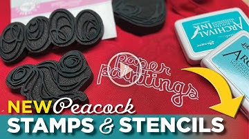 NEW Peacock Foam Stamps and Stencils in with Gel Plate and Archival Ink Pads – Tutorial Tidbits
