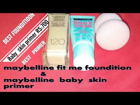 Maybelline Fit Me Luminous+Smooth & Baby Skin Pore Eraser Primer Review In  Urdu/Hindi - YouTube