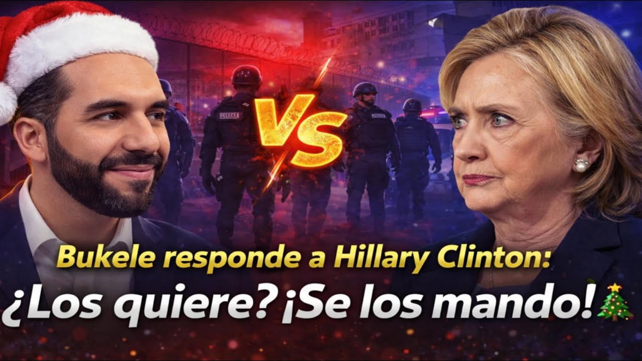 CADENA nacional// BUKELE le RESPONDE A HILARY CLINTON