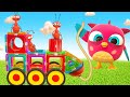 Full episodes of baby cartoons. Learn shapes. Toy tractor &amp; train for kids &amp; street vehicles.