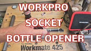 WORKPRO Socket Bottle Opener, 3/8 Drive x 10 mm Socket, CR-V Steel