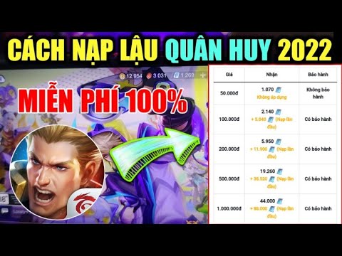 Video Cách nạp lậu quân huy liên quân 2022 - youtube