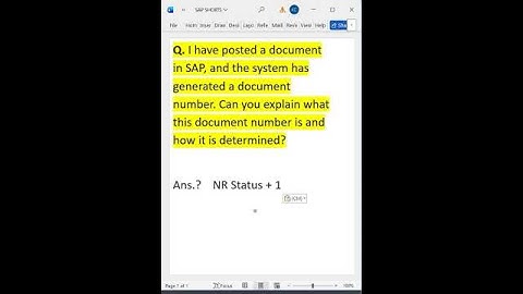 SAP S/4 HANA Interview Question & Answer || How SAP Generates Accounting Document Numbers
