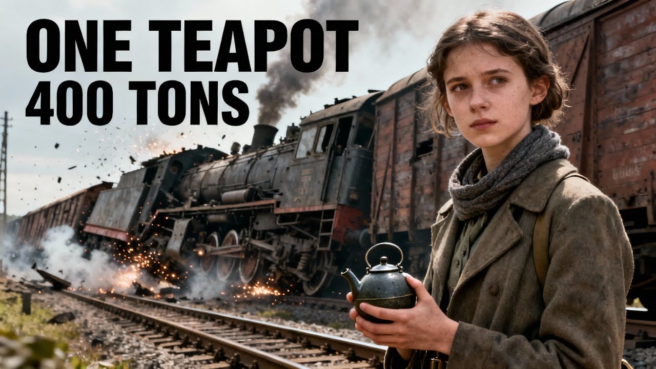 She Carried a Teapot This Big — Then a 400‑Ton Nazi Train Was Gone