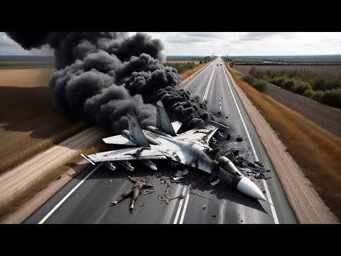 JUST NOW! Ukrainian F-16C Supplied from the USA Shot Down Russian Most Famous Su-35 Fighter