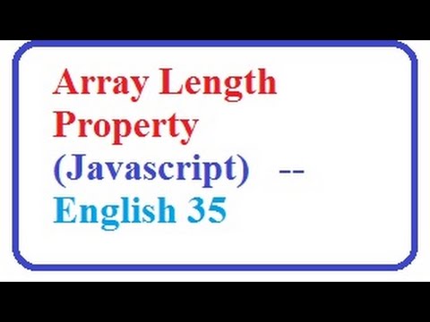 Array Length Property Javascript -- English 35-vlr training - YouTube