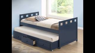Broyhill Kids Breckenridge Captain's Bed with Trundle Bed and Drawers, Blue