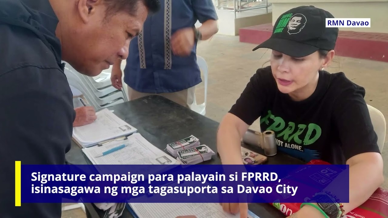 Signature campaign para palayain si FPRRD, isinasagawa ng mga tagasuporta sa Davao City