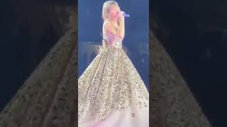 Taylor Swift with a dress singing Enchanted Eras Tour opening night 🤩 Hope she will sing Dress next