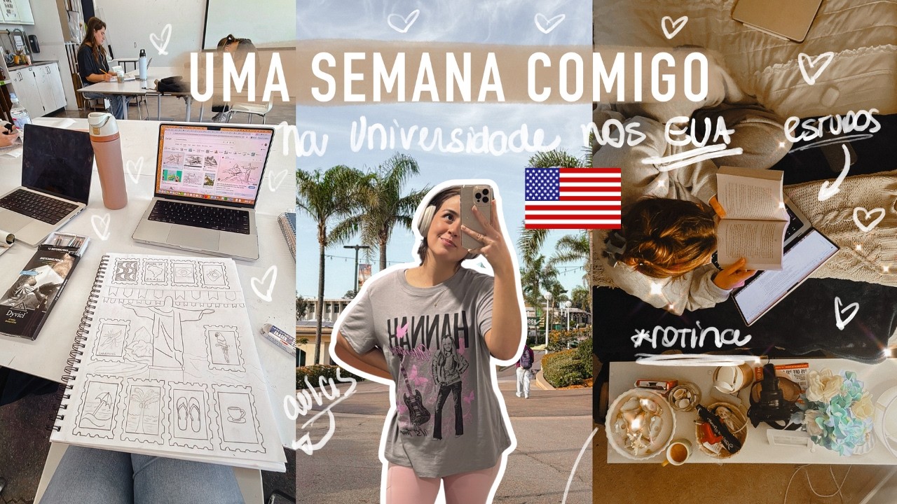 uma semana comigo na universidade nos EUA | ROTINA DE UNIVERSITÁRIA NOS EUA