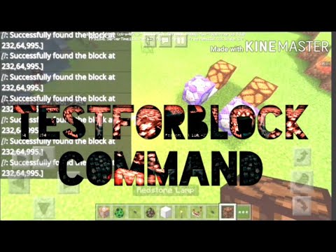 Minecraft how to use testforblock