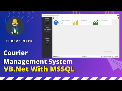 Courier Management System | Windows Application | Flat UI Design
