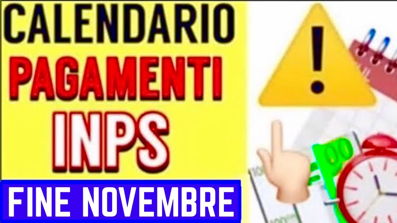 CALENDARIO PAGAMENTI INPS FINE NOVEMBRE 👉 PENSIONI, NASPI, REM E RDC 📆