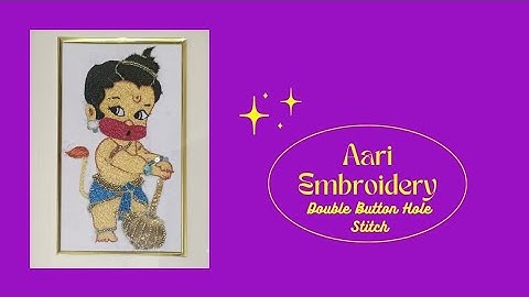 Aari Embroidery | Double Button Hole Stitch 10 | #DoubleButtonHole #AariEmbroidery #Art #Stitch
