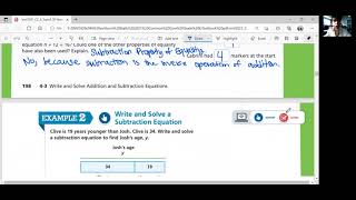 EnVision Math 6 Lesson 4-3: Writing Addition and Subtraction Equations
