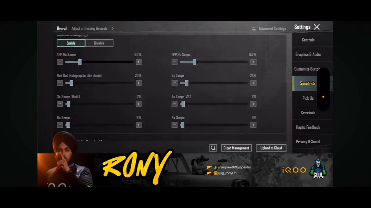 Soul Rony New sensitivity after Joining Soul || @SoulRony05 || - YouTube