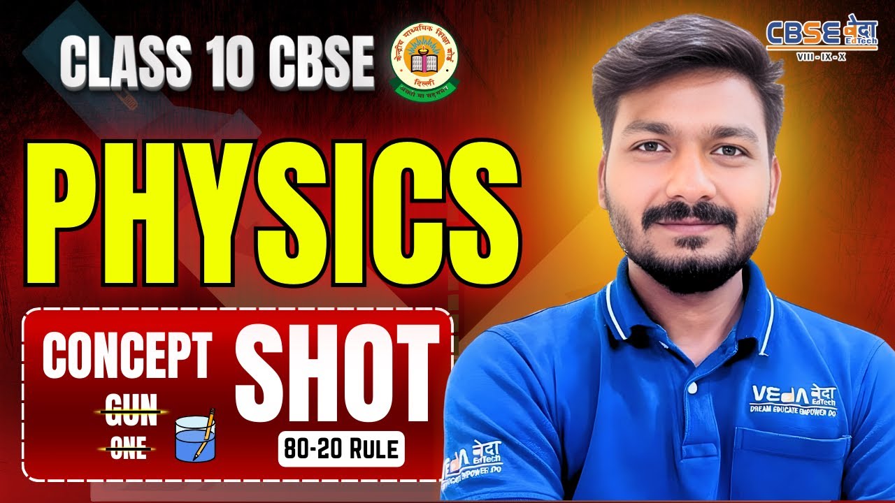 Class 10  Light & Human Eye PHYSICS CBSE | CONCEPT SHOT | 80-20 RULE | VEdA EdTech | PUV sir.