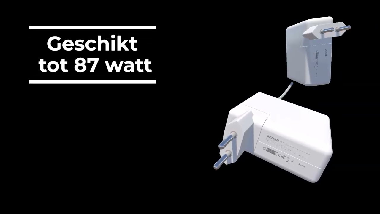 Macbook oplader usb c / voor Macbook 87 Watt adapter  A1718 - A1719 - A1882 - A1947 - A2147 - Zedar