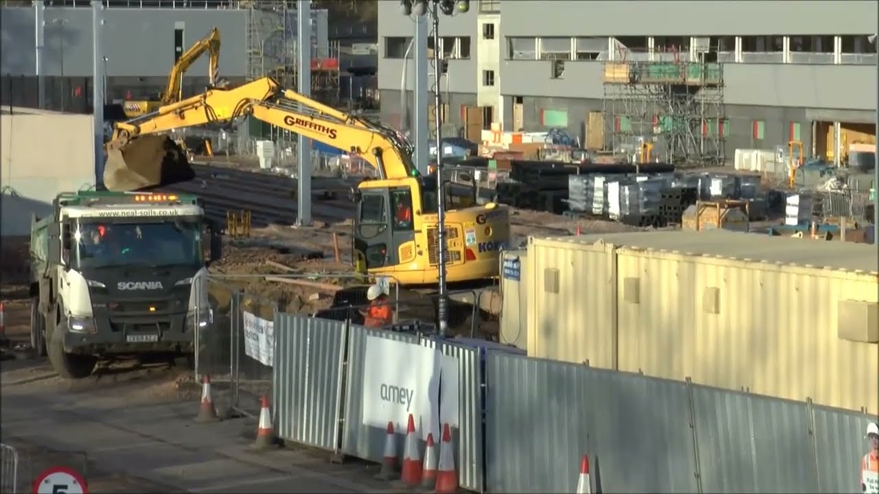 Rails in Wales. 197s on test.FLIRTS, Taffs Well MV Depot