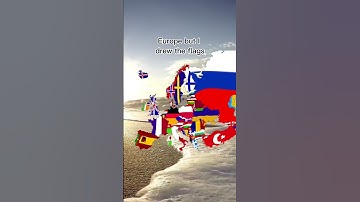 Europe but I drew the flags #shorts #geography #mapping