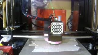 Anet A6 printing Angle Grinder Drop Cutter(Job_holder_retaining_knob.stl) in green abs. #3dprinter