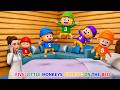 5 Little Monkeys Jumping on the Bed 🐵 Funny Sound Variations & Colorful Remix for Kids | #Part14