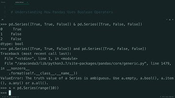 How Pandas Uses Boolean Operators