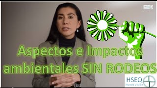 Aspecto e Impacto Ambiental SIN RODEOS! Aspecto e Impacto Ambiental SIN RODEOS!