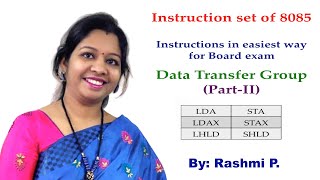 Data transfer Group instruction Part-II |Lecture 02| LDA,STA,LDAX,STAX,LHLD,SHLD instruction in 8085
