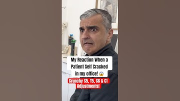 My Reaction 😱 when a Patient Self Cracked in my office. Crunchy S5, T6, C1  Adjustments #shorts