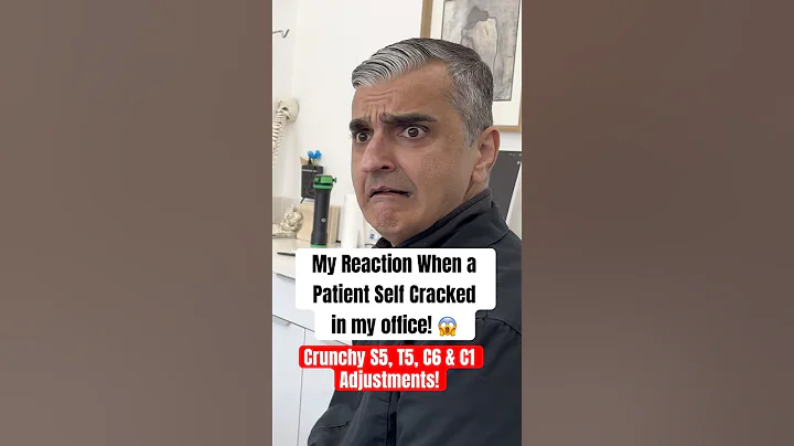 My Reaction 😱 when a Patient Self Cracked in my office. Crunchy S5, T6, C1  Adjustments #shorts