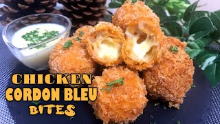 CHICKEN CORDON BLEU BITES | CHICKEN CORDON BLEU BALLS | HOW TO MAKE CHICKEN CORDON BLEU EASY RECIPE