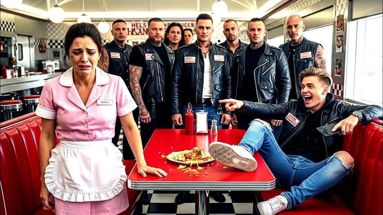 Rich Teen Spit on a Poor Waitress — He Didn’t Know Hell’s Angels Bikers Were Watching, and then...