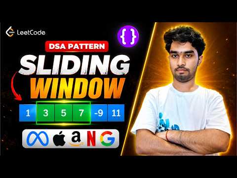 Sliding Window Pattern Explained | DSA for Beginners | LeetCode Sliding Window Tutorial in Hinglish