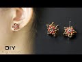 Beaded stud earrings DIY. Star earrings